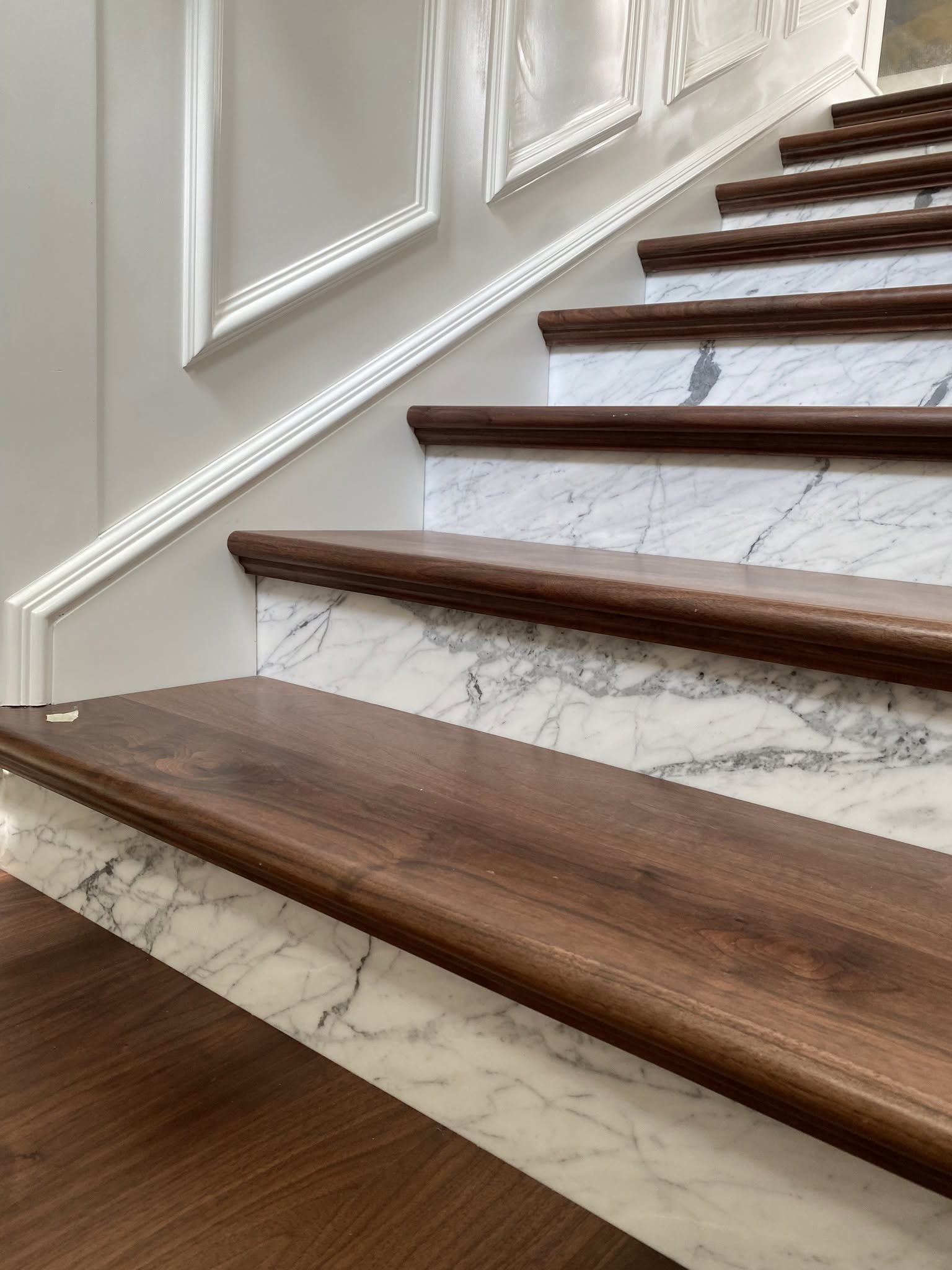 Walnut & Marble Staircase